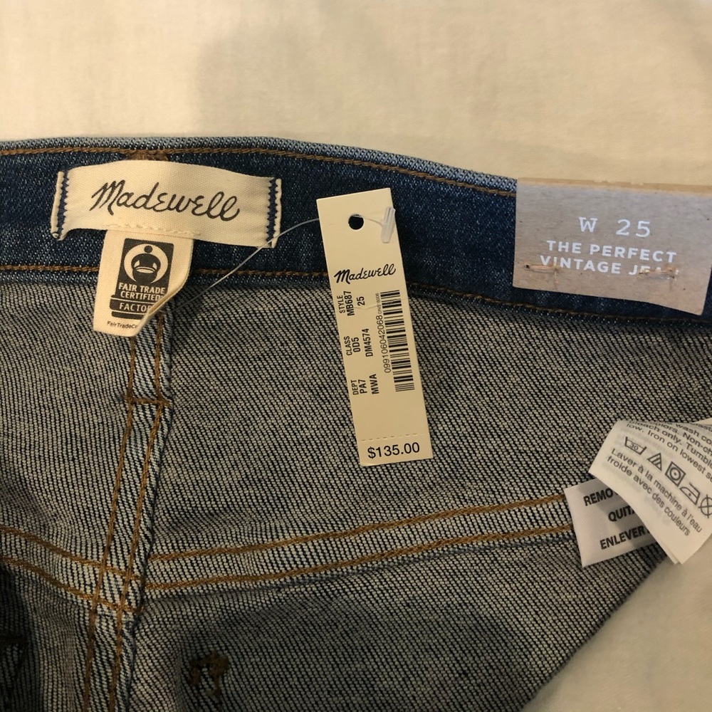 NWT Madewell Perfect Vintage High Rise Jeans